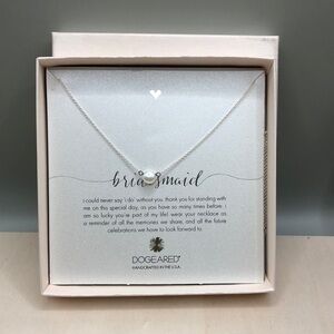 Dogeared sterling silver freshwater pearl necklace pendant.